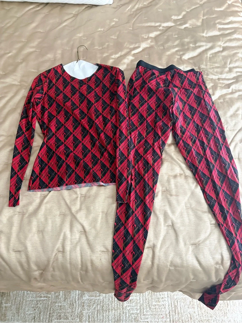 Authentic Marine Serre Moon Diamond Print Matching Set | Top & Leggings M